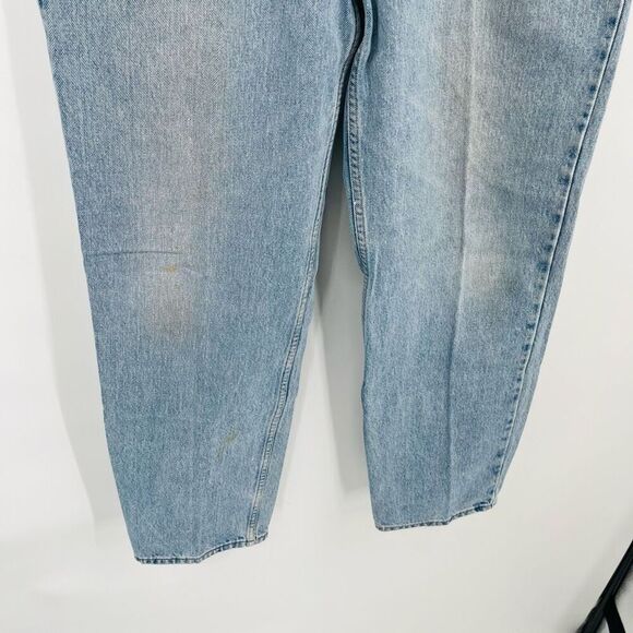 VTG Levi's 550 Denim Relaxed Fit Straight Jeans Medium Wash Blue Mens Size 38x32 - Picture 6 of 9